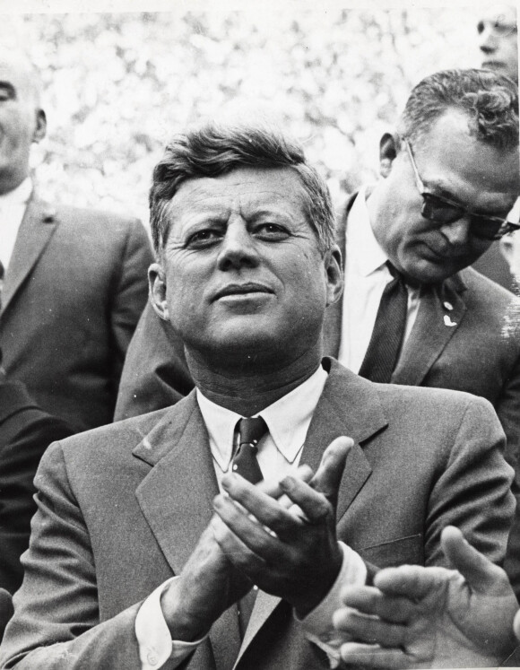 Archives - Le président des Etats-Unis John Fitzgerald Kennedy lors de la célébration du Colombus Day à New York. © Keystone Press Agency / Zuma Press / Bestimage