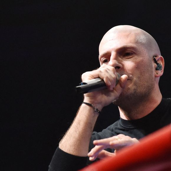 Le groupe marseillais I AM (Akhenaton) lors du gala de boxe organisé par Univent Production au Palais des Sports de Marseille le 24 mars 2018. © Bruno Bebert/Bestimage