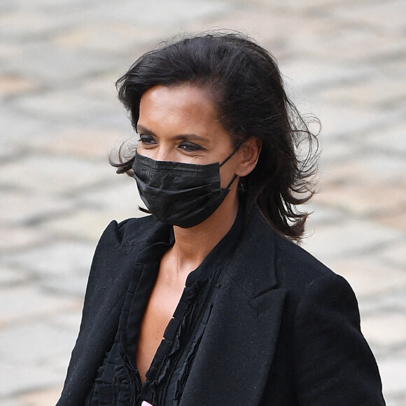 Karine Le Marchand lors de l'hommage à Jean-Paul Belmondo à Paris le 9 septembre 2021 . Photo par David Niviere/ABACAPRESS.COM