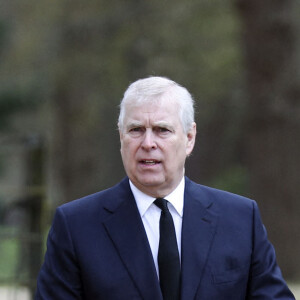 Le prince Andrew, duc York, assiste au service religieux du dimanche 11 avril 2021 en la chapelle royale à Windsor 