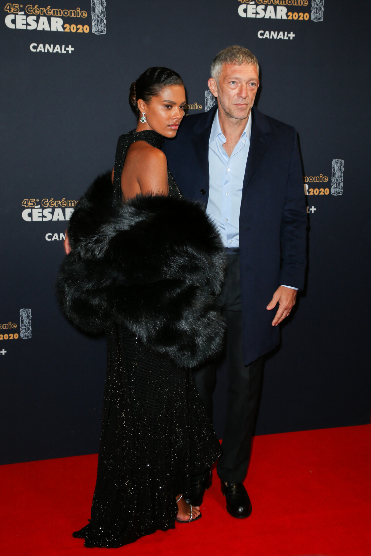 Photo Vincent Cassel Et Sa Femme Tina Kunakey Lors Du Photocall Lors De La 45ème Cérémonie Des