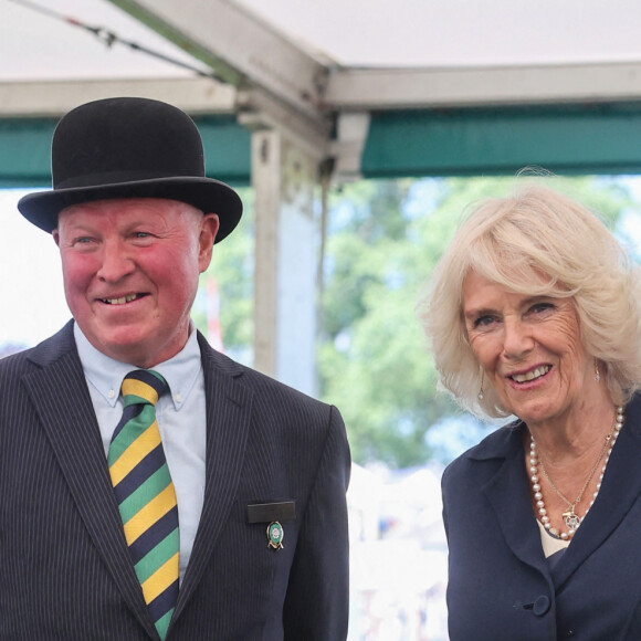 Le prince Charles, prince de Galles, et Camilla Parker Bowles, duchesse de Cornouailles,visitent et parcourent les stands du "Great Yorkshire Show" à Harrogate, le 15 juillet 2021. 