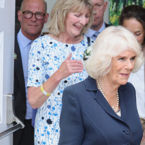 Le prince Charles, prince de Galles, et Camilla Parker Bowles, duchesse de Cornouailles,visitent et parcourent les stands du "Great Yorkshire Show" à Harrogate, le 15 juillet 2021. 