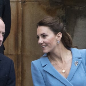 Le prince William, duc de Cambridge et Kate Catherine Middleton, duchesse de Cambridge, lors de l'événement "Beating of the Retreat (Cérémonie de la Retraite)" au palais de Holyroodhouse à Edimbourg. Le 27 mai 2021