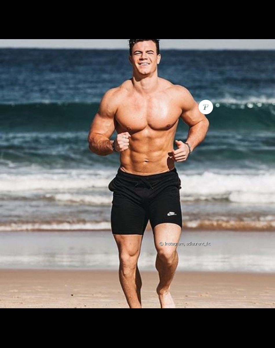 Adrien Laurent sexy à la plage, en Australie - Instagram, 7 juillet 2018