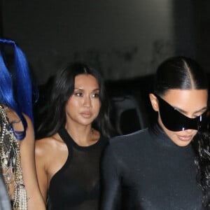 Kim Kardashian retourne à l'hôtel Ritz-Carlton pour changer de tenue après la soirée du Met Gala 2021 à New York, le 13 septembre 2021. Elle se rend ensuite à une after-party. 