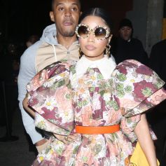Nicki Minaj et son mari Kenneth Petty arrivent au défilé de Marc Jacobs lors de la New York Fashion Week (NYFW), le 12 février 2020.