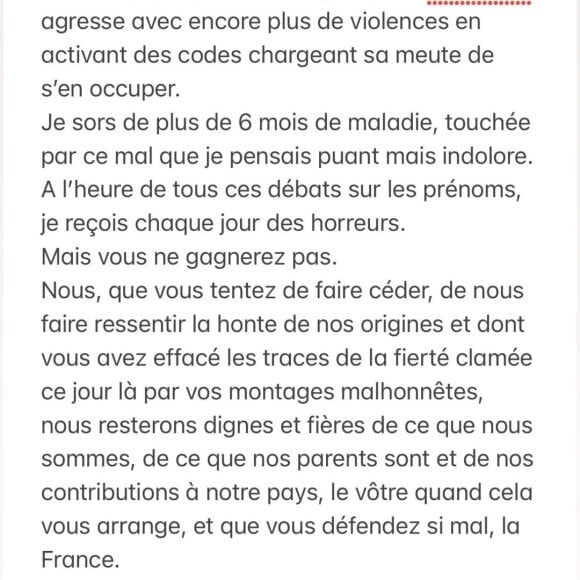 Hapsatou Sy règle ses comptes avec Eric Zemmour sur Instagram.