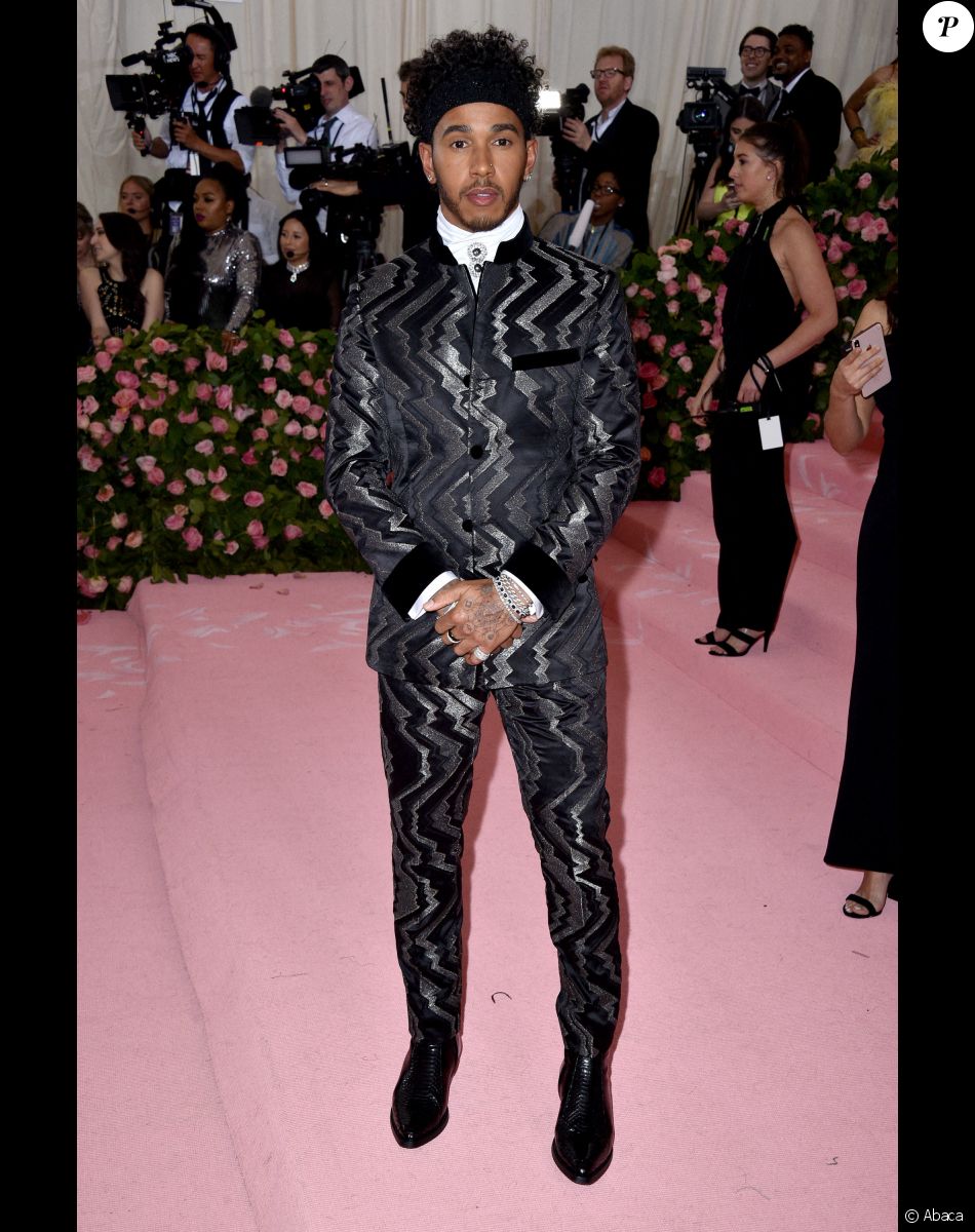 Lewis Hamilton au Met Gala 2019 à New York. Le 6 mai 2019.