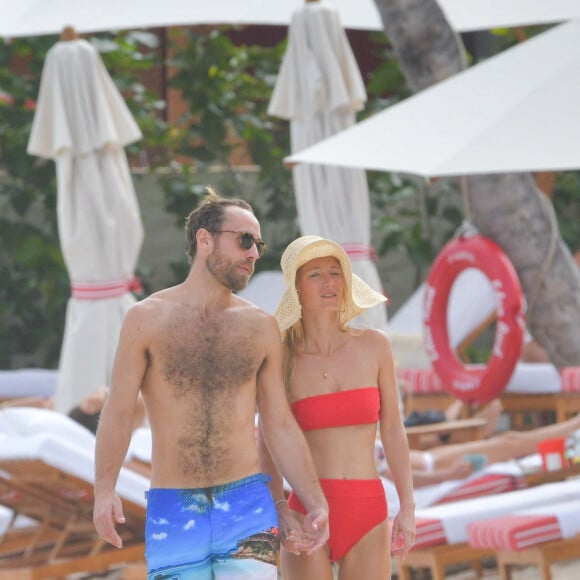 James Middleton et Alizée Thevenet en vacances à Saint Barthélemy le 2 janvier 2020.