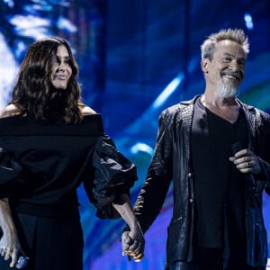 Exclusif - Jenifer Bartoli et Florent Pagny - Concert hommage à Johnny Hallyday "Que je t'aime" à l'AccorHotels Arena Paris Bercy à Paris. Le 14 septembre 2021. © Borde-Jacovides-Moreau / Bestimage