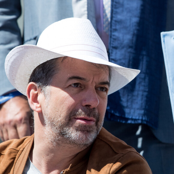 Stéphane Plaza et Karine Le Marchand - Célébrités dans les tribunes des internationaux de France de tennis de Roland Garros à Paris, France, le 8 juin 2019. © Jacovides / Moreau/Bestimage 