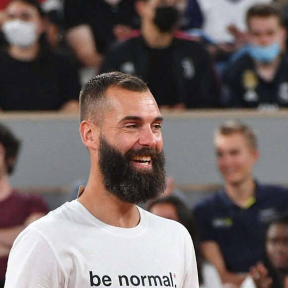 Exclusif - Benoît Paire - Benoît Paire, Gaël Monfils, Domingo (Pierre Alexis Bizot) et Zerator (Adrien Nougaret) deux streamers se rencontrent lors d'un match de tennis à Roland Garros, Paris le 18 septembre 2021. © Veeren/Bestimage