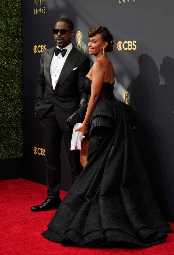Sterling K. Brown et Ryan Michelle Bath assistent aux 73e Emmy Awards à L.A. Live. Los Angeles, le 19 septembre 2021.