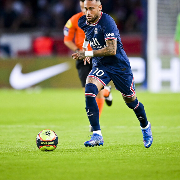 Neymar lors du match de football entre le PSG et Lyon au Parc des Princes. Paris, le 19 septembre 2021. © JB Autissier/Panoramic/Bestimage