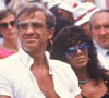 Archives - Jean-Paul Belmondo et sa compagne Carlos Sotto Mayor à Roland-Garros.