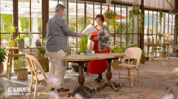 Vincent lors de son speed-dating avec Martine lors de l'épisode de "L'amour est dans le pré 2021" du 27 septembre, sur M6