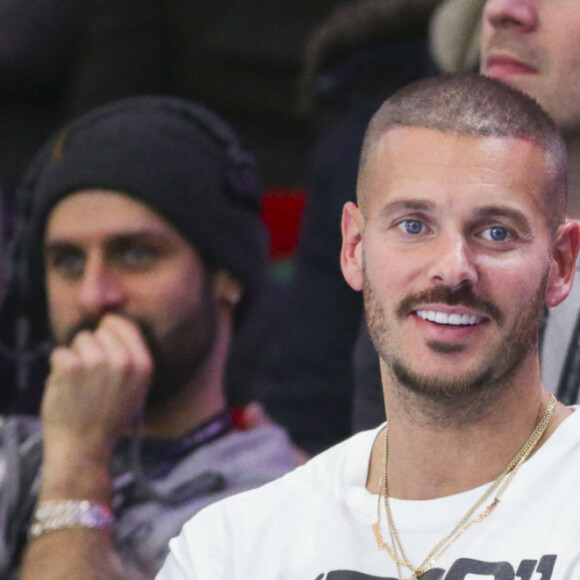 Matt Pokora (M. Pokora) et Tony Parker (Président ASVEL) - People au match de basket "ASVEL vs Boulogne Levallois Metropolitans" lors de la première demi-finale de Leaders Cup à la "Disney Events Arena" de Marne-la-Vallée, le 15 février 2020. © Gwendoline Le Goff / Panoramic / Bestimage 