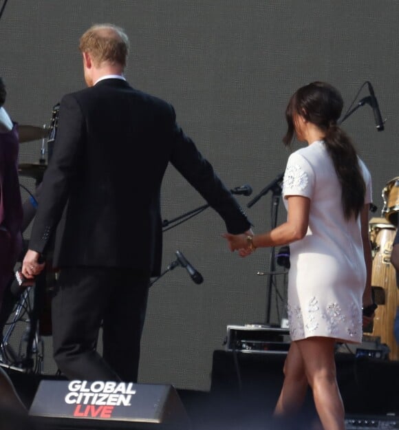 Le prince Harry et Meghan Markle - Concert Global Citizens 2021 au coeur de Central Park à New York le 25 septembre 2021. 