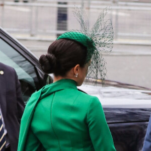 Le prince Harry, duc de Sussex, et Meghan Markle, duchesse de Sussex - La famille royale d'Angleterre à la sortie de la cérémonie du Commonwealth en l'abbaye de Westminster à Londres, le 9 mars 2020. 