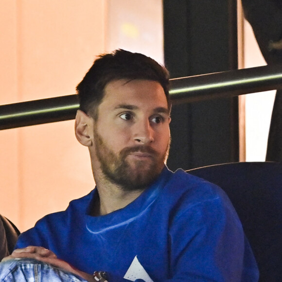 Lionel Leo Messi au match de football ligue 1 Uber Eats PSG-Montpellier (2-0) au Parc des Princes à Paris le 25 septembre 2021 © JB Autissier / Panoramic / Bestimage