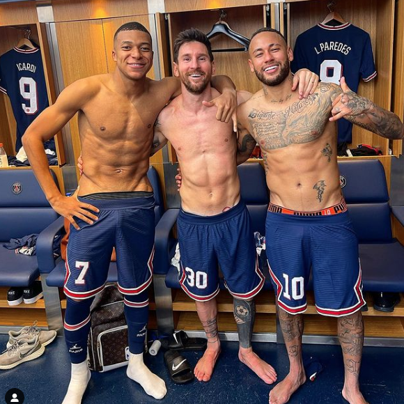 Kylian Mbappé, Lionel Messi et Neymar.