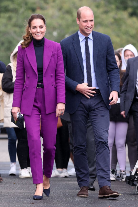 Le prince William et Kate Middleton en Irlande du Nord, à la Ulster University, le 29 septembre 2021. 