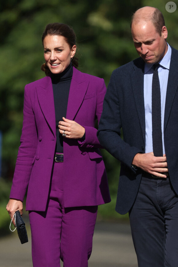Le prince William et Kate Middleton en Irlande du Nord, à la Ulster University, le 29 septembre 2021.