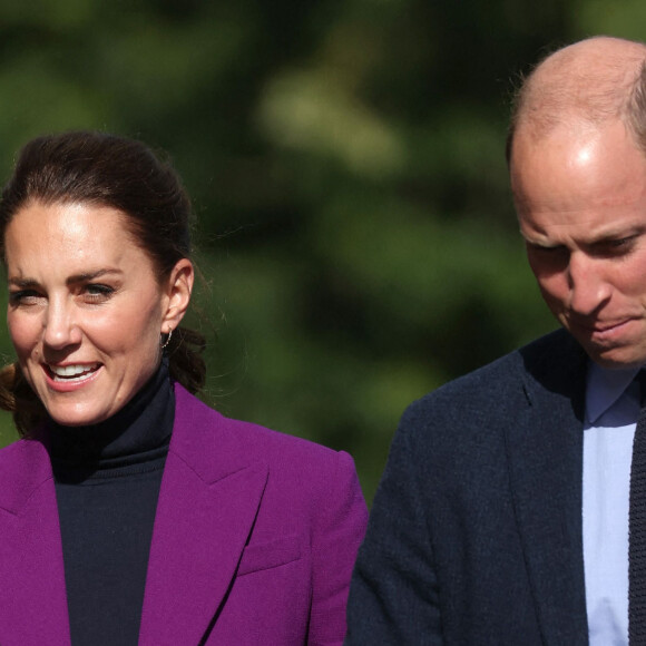 Le prince William et Kate Middleton en Irlande du Nord, à la Ulster University, le 29 septembre 2021.