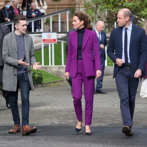 Le prince William et Kate Middleton en Irlande du Nord, à la Ulster University, le 29 septembre 2021.