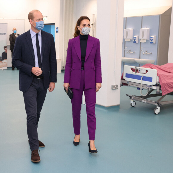 Le prince William et Kate Middleton en Irlande du Nord, à la Ulster University, le 29 septembre 2021.