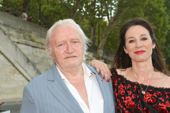 Niels Arestrup avec sa femme Isabelle Le Nouvel - Soirée du 90ème anniversaire de Line Renaud sur le Bateau Potel et Chabot "Pavillon Seine" à Paris le 2 juillet 2018. © Coadic Guirec/Bestimage