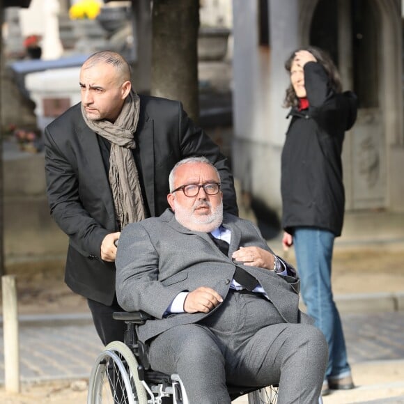 Dominique Farrugia - Obsèques du journaliste, animateur de télévision et animateur de radio français Philippe Gildas en la salle de la Coupole au crématorium du cimetière du Père-Lachaise à Paris, France, le 5 novembre 2018.