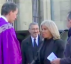 Brigitte Macron arrivant à la messe en l'église Saint-Germain-des-Prés à Paris pour Bernard Tapie