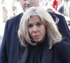 Brigitte Macron - Arrivées à la messe funéraire en hommage à Bernard Tapie en l'église Saint-Germain-des-Prés à Paris. Le 6 octobre 2021 © Jacovides-Moreau / Bestimage  