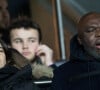 Fayza Lamari et Wilfrid Mbappé (parents de Kylian Mbappé) dans les tribunes lors du match de Champions League "PSG - Galatasaray (5-0)" au Parc des Princes à Paris, le 11 décembre 2019. © Cyril Moreau/Bestimage