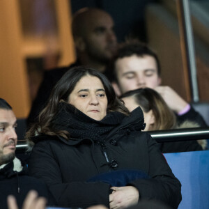 Fayza Lamari et Wilfrid Mbappé (parents de Kylian Mbappé) dans les tribunes lors du match de Champions League "PSG - Galatasaray (5-0)" au Parc des Princes à Paris, le 11 décembre 2019. © Cyril Moreau/Bestimage