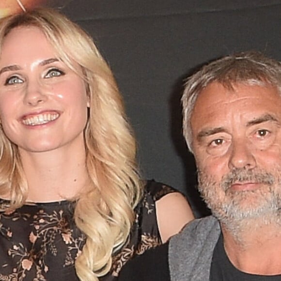 Luc Besson et Sand Van Roy - Avant-première du film "Taxi 5" au cinéma le Grand Rex à Paris, le 8 avril 2018. © Coadic Guirec/Bestimage