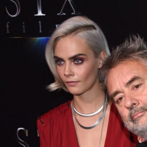 Cara Delevingne et Luc Besson - Première de "The State of the Industry: Past, Present and Future" au Caesars Palace à Las Vegas, le 28 mars 2017. © Chris Delmas/Bestimage