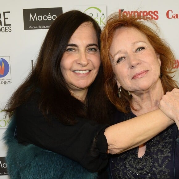 Nathalie Garçon et Eva Darlan - Première édition du prix Régine Deforges au restaurant Macéo à Paris, le 14 mars 2016. © Coadic Guirec/Bestimage
