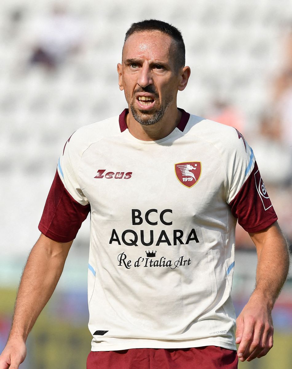 Franck Ribéry fait sa première apparition sous le maillot de la Salernitana lors du match de Serie A l'opposant au Torino au stade Olympique de Turin, Italie, le 12 septembre 2021. © Reporter Torino/LPS/Zuma Press/Bestimage