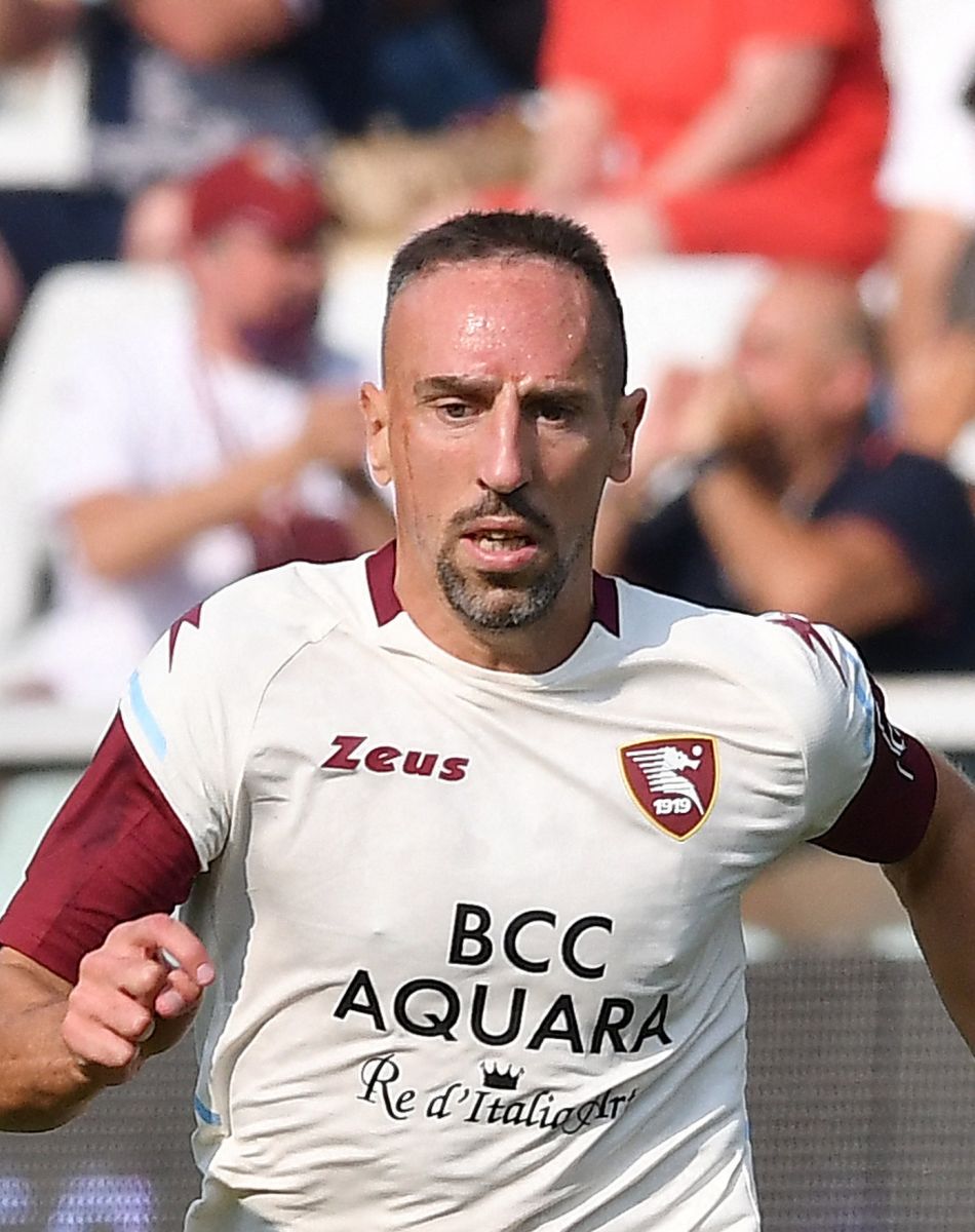 Franck Ribéry fait sa première apparition sous le maillot de la Salernitana lors du match de Serie A l'opposant au Torino au stade Olympique de Turin, Italie. © Reporter Torino/LPS/Zuma Press/Bestimage