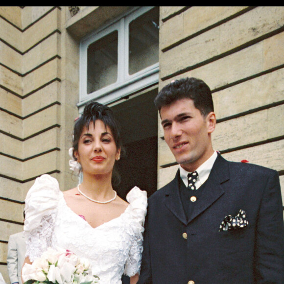 Mariage de Zinédine et Véronique Zidane à Bordeaux le 29 mai 1994.