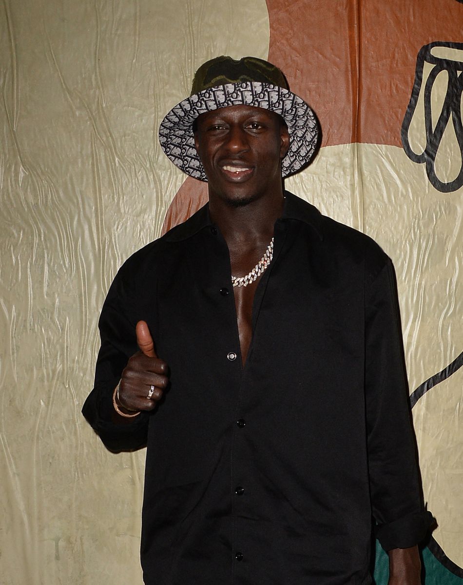 Benjamin Mendy - People au défilé AMI d'Alexandre Mattiussi lors de la fashion week Homme collection Automne/Hiver 2020-2021 à Paris, le 14 janvier 2020. © Veeren Ramasamy-Christophe Clovis / Bestimage