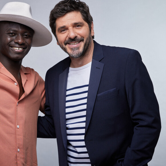 Céphaz et Patrick Fiori - Studio - Enregistrement de l'émission "La grande soirée des duos", qui sera diffusée le 14 octobre sur W9 © Gaffiot-Moreau / Bestimage 