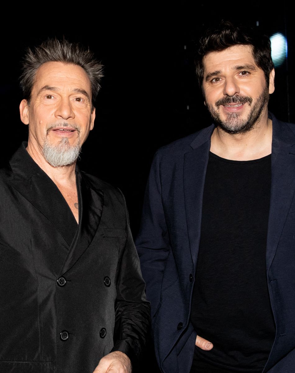 Florent Pagny et Patrick Fiori - Backstage de l'enregistrement de l'émission "La grande soirée du 31 à Versailles", qui sera diffusée sur France 2. Le 14 décembre 2020 © Tiziano Da Silva - Cyril Moreau / Bestimage