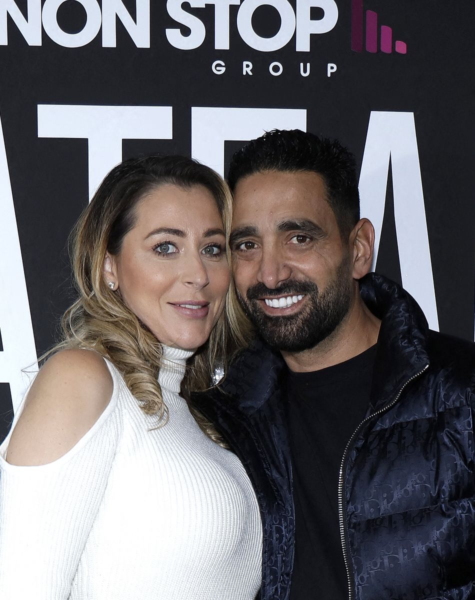 Exclusif - Magali Berdah et son compagnon Stéphane lors de l'enregistrement de l'émission "L'Instant De Luxe" pour la chaine Non Stop People. Le 26 novembre 2020 © Cédric Perrin / Bestimage