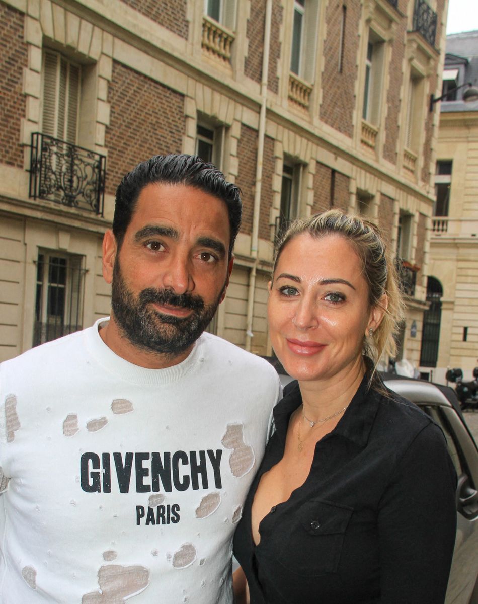 Exclusif - Stéphane Teboul et sa compagne Magali Berdah - Les frères Igor et Grichka Bogdanoff sont les invités de Jordan de Luxe pour son émission l'Instant de Luxe pour la chaine Non Stop People à Paris le 23 juin 2021. © Baldini / Bestimage