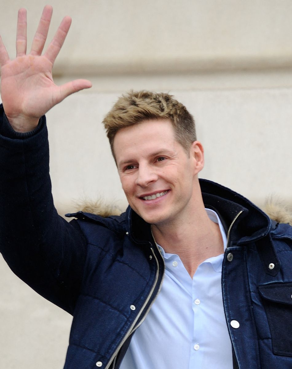 Matthieu Delormeau arrive au défilé Balmain, lors de la fashion week de Paris. Le 3 mars 2016. @Aurore Marechal/ABACAPRESS.COM