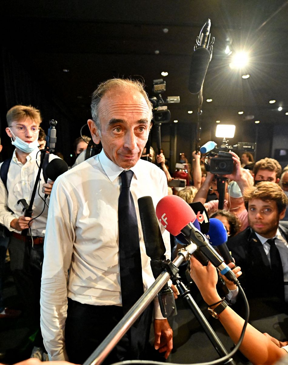 Eric Zemmour est à Nice, le 18 septembre 2021, pour présenter son nouveau livre : La France n'a pas dit son dernier mot. Au Palais des Congrès Acropolis de Nice, mille deux cents lecteurs sont venus écouter puis échanger avec le polémiste Eric Zemmour.